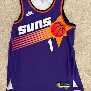 Nike Purple Orange Suns #1 Devin booker Basketball Jersey